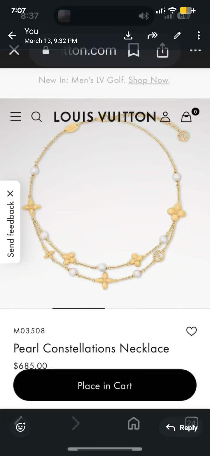 Louis Vuitton Pearl Constellations Necklace
